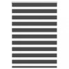 Jaluzea tip zebra neagră lățime țesătură 110,9 cm poliester