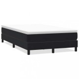 Cumpara ieftin Pat cu arcuri fara saltea negru 120x210 cm catifea