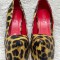 PLATFORME PANTOFI SEXY TOC CUI 16 cm PIELE ECO ANIMAL PRINT TIGRU VARF ASCUTIT