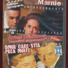 "Marnie" şi "Omul care ştia prea multe" - 2 filme, DVD sigilat, Alfred Hitchcook