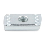 Set 100 Piulita dreptunghiulara din otel zincat pentru profil aluminiu 41x41 sau 41x21 M10