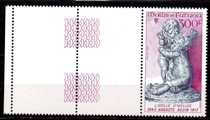Wallis&amp;Futuna 1992, Arta, Rodin, serie neuzata, MNH