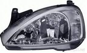 Far Opel Corsa/Combo C, 07.2000-10.2003, Electric, tip bec H7+H7, omologare ECE, fara motoras, 1216000; 89302135; 9114329; 9196231, Stanga foto