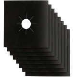 Set 8 Folii Protectie Aragaz 27x27 cm, Fibra Sticla PTFE, Universal, Rezistent, Negru