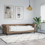 VidaXL Pat de zi cu saltea, cappuccino, 90x200 cm, piele ecologică 3197722