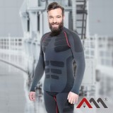 Cumpara ieftin Bluza de corp termica Viken Extreme negru-grafit cu elemente rosii