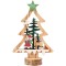 Decoratiune de Craciun, Flippy, din Lemn, 13 x 20 cm, Model Brad cu Stea Verde, Multicolor