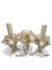 Set nunta lumanari cununie tip fagure si buchet mireasa cu trandafiri criogenati , decor floral premium personalizat, Eventissimi&reg;