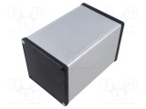 Carcasă aluminiu HAMMOND 1455 gri cu panou ABS 160x104,5x104,5 mm