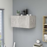 VidaXL Dulap montat pe perete, gri beton, 80x39x40 cm, lemn prelucrat