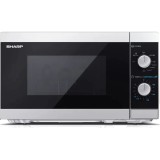 Cuptor cu microunde Sharp YC-MG01ES, 20 l, 800 W, Mecanic, Grill, Argintiu
