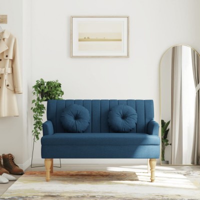 Gossi bancheta cu perne, albastru, 113x64,5x75,5 cm, textil foto