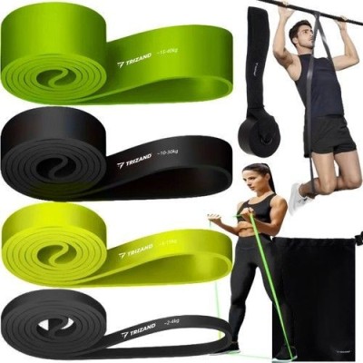 Set 4 benzi elastice de rezistenta, latex, grosime 4 mm, rezistenta maxima 40 kg, multicolor foto