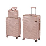 Set 3 Valize Rigide Leziter TraveLux Urban XX ABS Roz-Auriu, Roti Duble 360&deg;, Cod Numeric