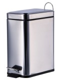 Cumpara ieftin Cos gunoi cu pedala otel argintiu 14 x 29,5 x 30 cm, 5 L