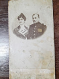 Fotografie pe carton, militar cu sotia, 1901
