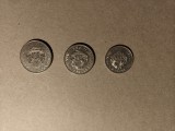 Lot monede comunism Romania 1966 - 25 bani, 1 leu, 3 lei 1966