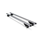 Set 2 bare transversale portbagaj Menabo Brio 135 cm din aluminiu fixare pe barele logitudinale cu sistem antifurt cu cheie