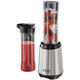 Blender Russell Hobbs Mix Go Steel 23470-56, 300 W, 0.6 l, 1 viteza, Argintiu