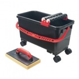 Set galeata cu roti si gletiera Strend Pro Vinnon 0111, pentru faiantari, 24l