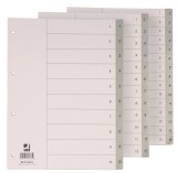 Index plastic Q-Connect A4 numerotat 1-12 120 microni gri