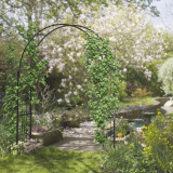 Outsunny Pergola de gradina de 2,1 m, Bolta de nunta pentru ceremonie, spalier, Ideala pentru catarare vita de vie si plante