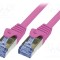 Cabluri Patch S/FTP 6a LSZH Roz 2m 26AWG LOGILINK