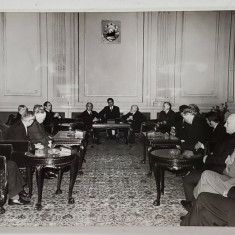 STEFAN VOITEC SI INALTI OFICIALI ROMANI SI STRAINI , FOTOGRAFIE DE GRUP , ANII '70