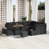 VidaXL Set de canapele pentru grădină 12 pcs Negru 90 x 55 x 71 cm 3364774