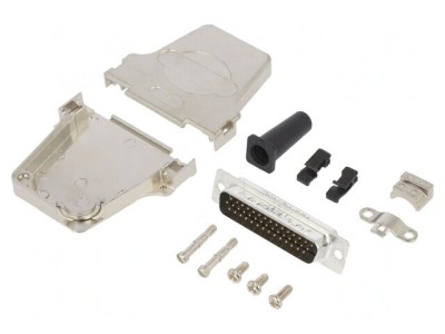 Conector D-Sub 44-Pin Tată Unghi 45&amp;deg; Gold Flash foto