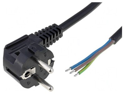 Cablu Electric 3x1,5mm2 cu Ștecăr Unghiular 4m foto