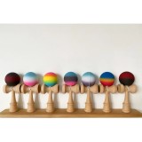 Cumpara ieftin Kendama cauciucată Grip 18 cm &ndash; culori mixte, lemn natural - KEND5515