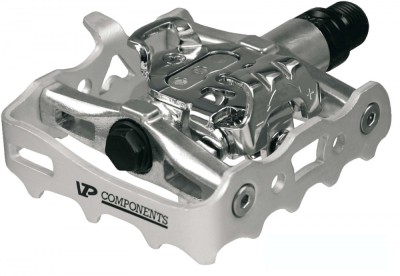 Pedale VP-X82 VPComponents, SPD, aluminiu, culoare argintiu Cod:421530240RM foto