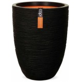 Cumpara ieftin Capi Vas de plante &quot;Nature Rib&quot;, negru, 36 x 47 cm, ad&acirc;nc PKBLR782