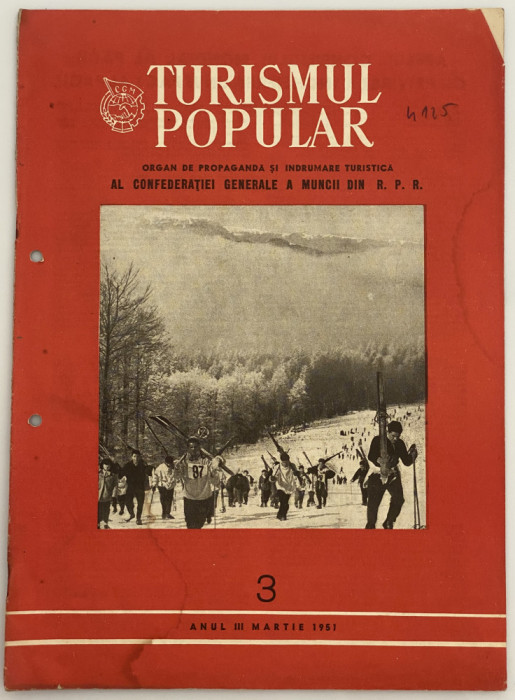 Revista Turismul Popular - continuare la revista Romania buletinul ONT 1951
