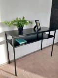 Masa tip consola Guido Maria Kretschmer, metal/lemn, negru, 110 x 40 x 78 cm