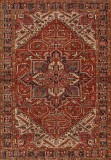 Cumpara ieftin Covor Premium Belgian Model Alaska P0156-159, Marime 120 x 160 cm, Rosu, Antialergic, Poliester Reciclat, Living, Dormitor, Sufragerie, Birou