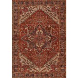 Covor Premium Belgian Model Alaska P0156-159, Marime 120 x 160 cm, Rosu, Antialergic, Poliester Reciclat, Living, Dormitor, Sufragerie, Birou