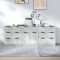 vidaXL Servante, 3 piese, gri beton, lemn prelucrat