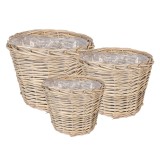 Cumpara ieftin Set 3 ghivece flori ratan bej (3) &Oslash; 34x27 / &Oslash; 29x24 / &Oslash; 23x21 cm