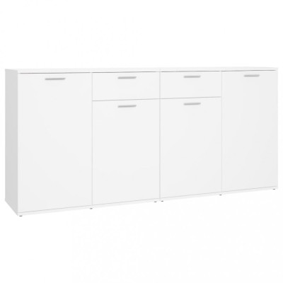 Servanta, alb, 160x36x75 cm, lemn prelucrat foto