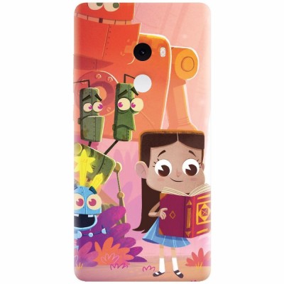 Husa silicon pentru Xiaomi Mi Mix 2, Children Kids Robots Illustration Colorful K foto