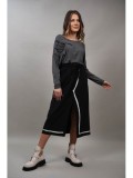 FUSTA DIN BUMBAC SPORT LUCE TALIE UNICA Negru