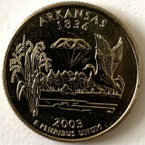 AMERICA QUARTER 1/4 DOLLAR 2003 LITERA D.(Diamant -bijuter de stat-Arkansas),BU, America de Nord, Cupru-Nichel