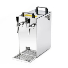 Kontakt 40/K Zapfanlage, Bierzapfanlage 2-leitig Trockenk&uuml;hlger&auml;t aus Edelstahl, 50 Liter/h, mit Membranpumpe, Green Line