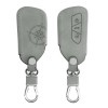 Husa Cheie Auto pentru VW - 3 Butoane, Piele nabuc, Gri, 52653.03, Kwmobile