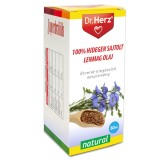 Ulei Seminte de In Dr Herz 50ml, 100% Presat la Rece, Bogat in Omega 3, Vitamine si Minerale