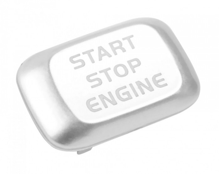 Capac Buton Start-Stop Compatibil Volvo V70 2011-2014 SSV-8037 Argintiu