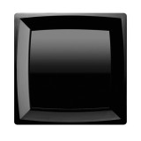 Set farfurii negre de unica folosinta MILAN din plastic / 23,5 x 23,5 cm / 12 buc