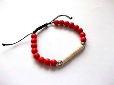 Bratara reglabila cu pietre howlite, bratara pietre semipretioase 34495